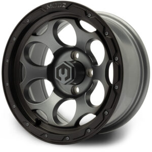MODZ® 14" Militia Matte Gunmetal Golf Cart Wheel