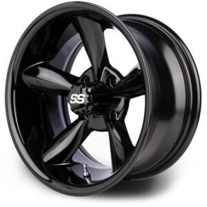MODZ® Classic 14" Godfather Glossy Black Golf Cart Wheel