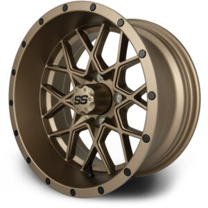 MODZ® Classic 14" Vortex Matte Bronze Golf Cart Wheel