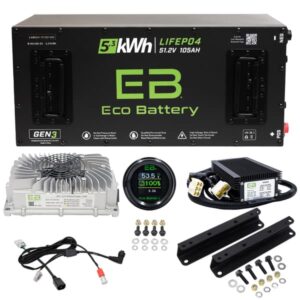 Club Car Carryall Eco Lithium 51v 105Ah GEN3 Battery Bundle - Skinny