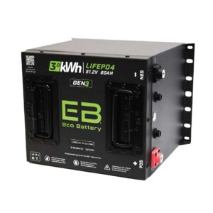 Eco Battery 51V 60Ah GEN3 Cube LifePo4 Lithium Battery Only