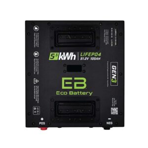 Eco Battery 51V 105Ah GEN3 Thru Hole LifePo4 Lithium Battery Only