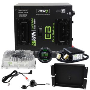 Club Car DS H Frame Eco Lithium 51v 105Ah GEN3 Conversion Kit
