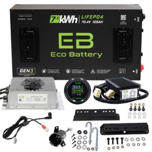 Club Car Precedent 09-Up/Onward/Tempo Eco Lithium 70v 105Ah GEN3 Conversion Kit