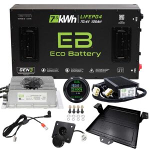 EZGO Freedom RXV with Metal Battery Tray Eco Lithium 70v 105Ah GEN3 Conversion Kit
