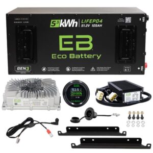 Club Car DS H Frame Eco Lithium 51v 105Ah GEN3 Battery Bundle - Skinny