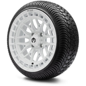 MODZ® 14" Torrent Glossy White Wheels & Street Tires Combo