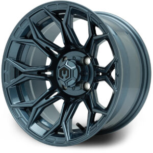 MODZ® Halo Titanium Blue 14" Golf Cart Wheel