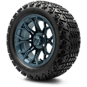 MODZ® 14" Halo Titanium Blue Wheels & Off-Road Tires Combo
