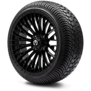 MODZ® 14" Reaper Glossy Black Wheels & Street Tires Combo