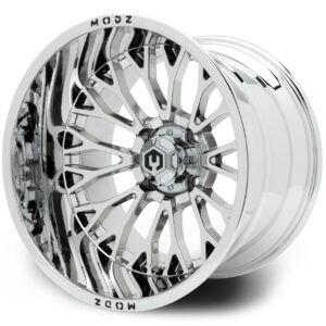 MODZ® Convict Chrome 15x10" Golf Cart Wheel