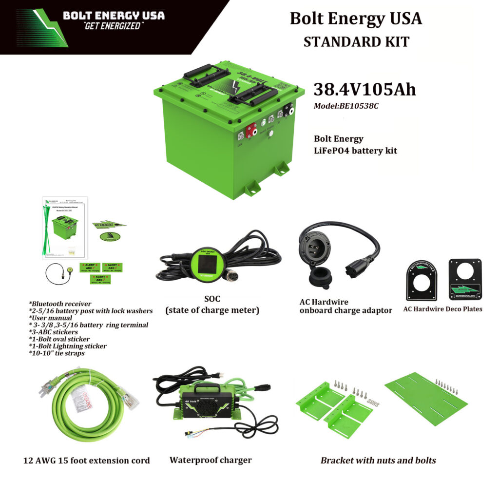 Bolt Energy USA Battery 36-Volt / 105-AH Standard kit “Classic” - What's included