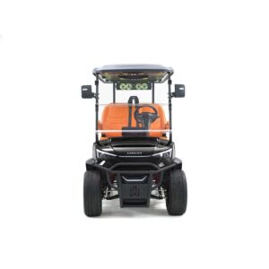 2025 DACH Apollo Golf Cart with Black Exterior and Bright ORange Interior