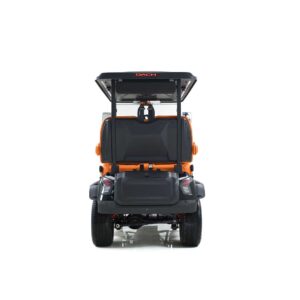 2025 DACH Apollo Golf Cart with Black Exterior and Bright ORange Interior
