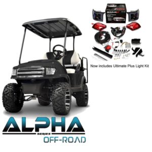 ALPHA Club Car Precedent Off-Road Body Kit in Black with Ultimate Plus Light Kit
