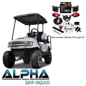 ALPHA Club Car Precedent Off-Road Body Kit in White with Ultimate Plus Light Kit